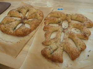 Simple fougasse...more pictures of the process coming from my weekend baking.  Stay tuned!