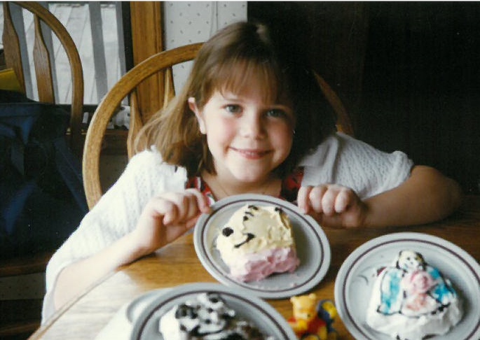 Cori with some of her early cakes!